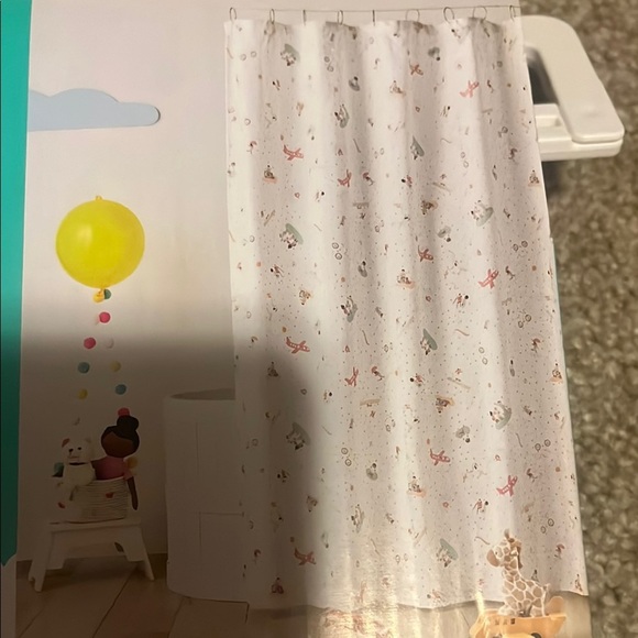 Pillowfort Shower Curtain Pals Themed with Red and Yellow Accents - Picture 8 of 11